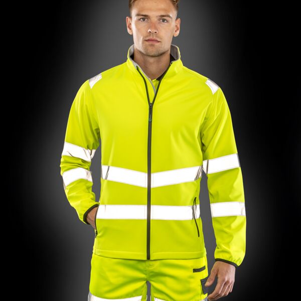 Result Genuine Recycled Printable Safety Soft Shell Jacket Thumbnail