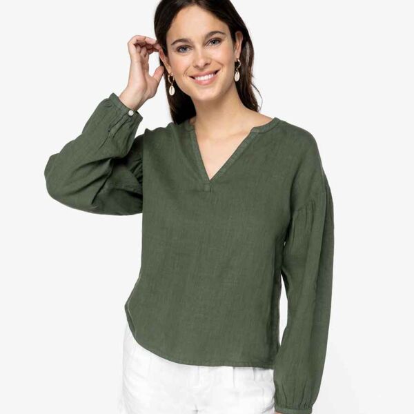 Native Spirit Ladies Linen Blouse Thumbnail