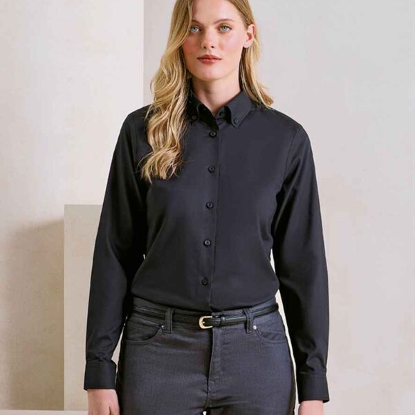 Premier Ladies Supreme Long Sleeve Oxford Shirt Thumbnail