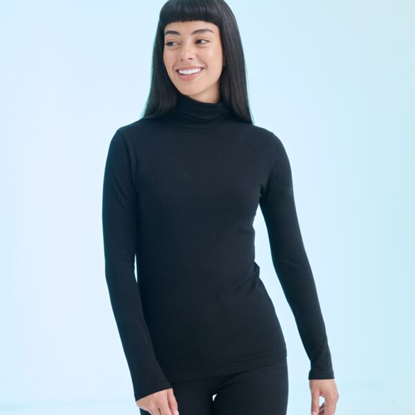 SF Clothing Ladies Feel Good Stretch Roll Neck T-Shirt Thumbnail