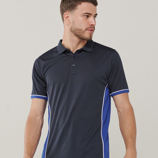 Finden + Hales Contrast Panel Polo Shirt Thumbnail