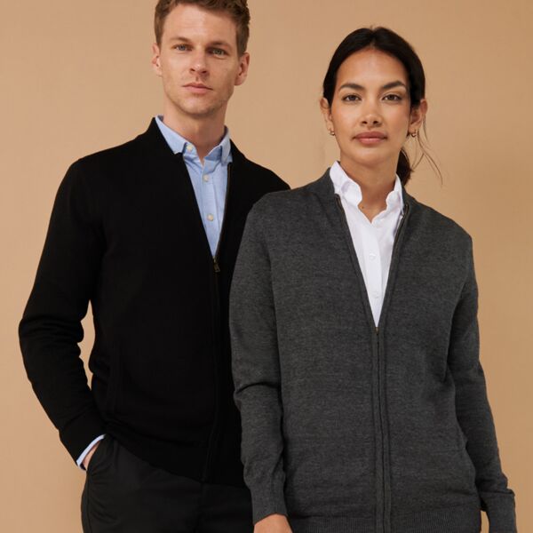Henbury Unisex Zip Through Cardigan Thumbnail
