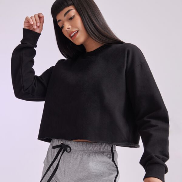 SF Clothing Ladies Cropped Slounge Sweatshirt Thumbnail