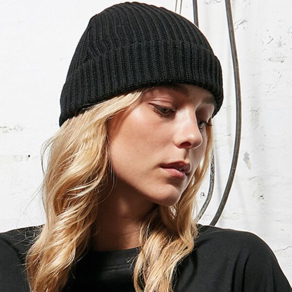 Recycled yarn fisherman beanie Thumbnail