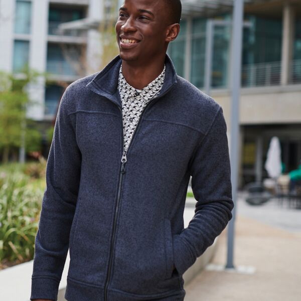 Parkline Mini Stripe Micro Fleece Jacket Thumbnail