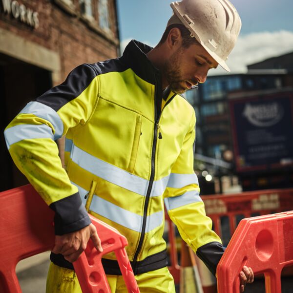 Hi-Vis Pro Contrast Soft Shell Jacket Thumbnail